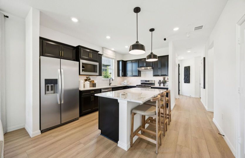 Pendant and recessed lighting in home