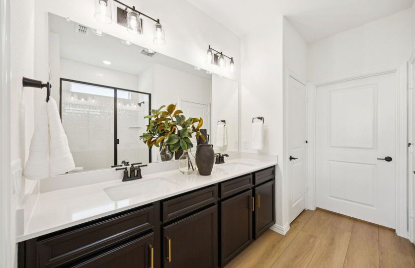 Owner's bath with double vanity