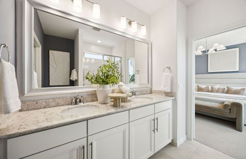 Owner's bath with double vanity