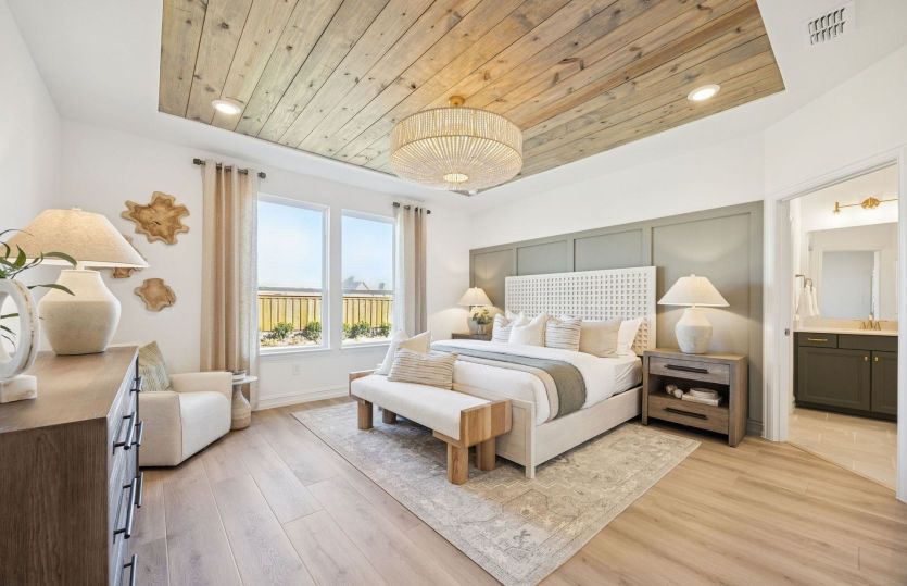 Spacious gathering room with large windows