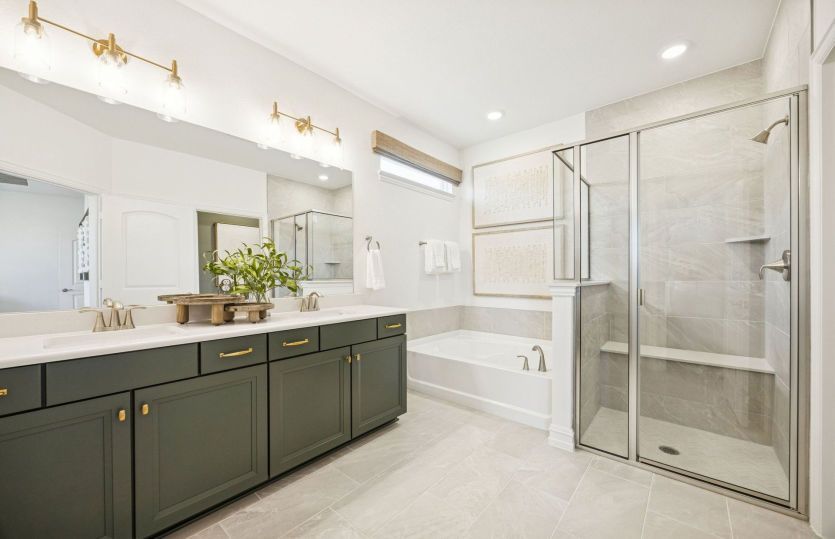 Owner's bath with double vanity