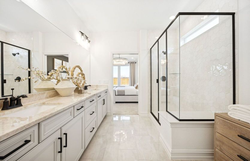 Owner's bath with double vanity