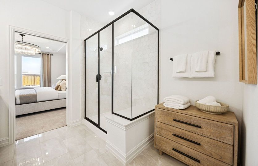 Large shower in owner's bath