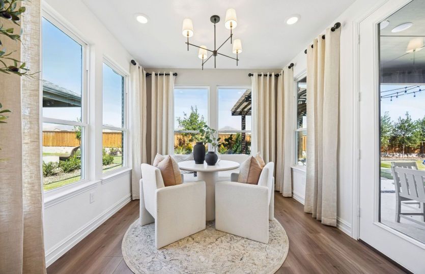 Sunroom with large windows