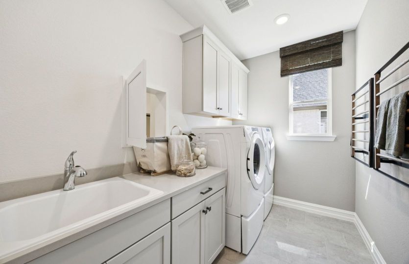 Laundry room with optional sink and cabinetry
