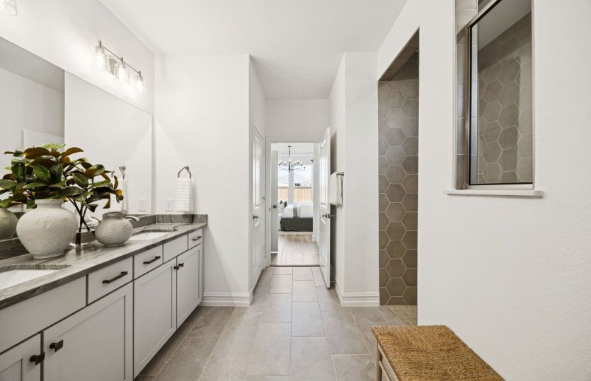 Owner's bath with double vanity