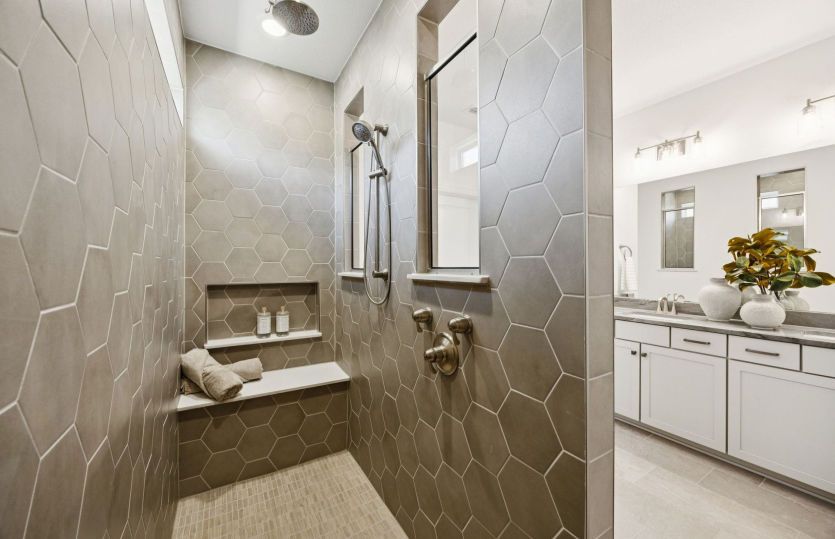 Spacious owner's shower