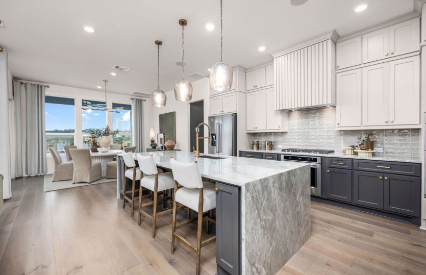 Open Kitchen with Island Bar Seating
