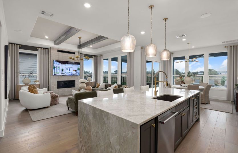 Kitchen Open to Gathering Space