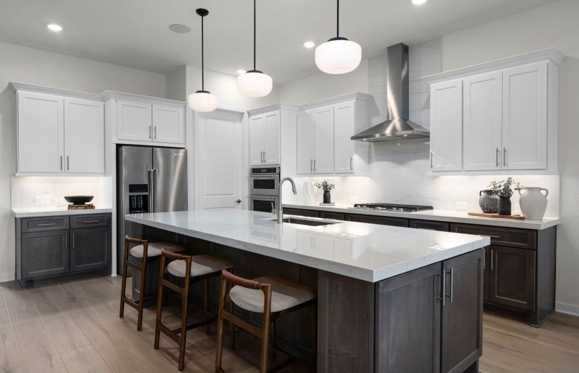 Spacious Kitchen with Island Bar Seating