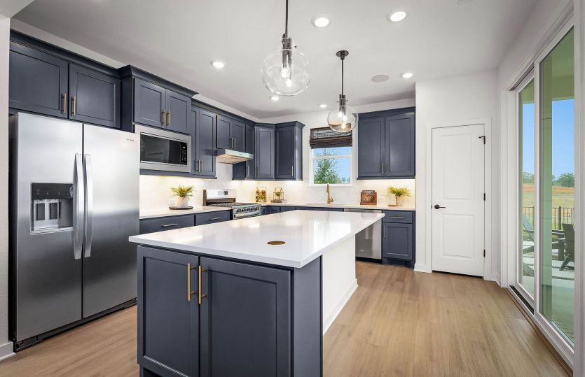 Kitchen with Island Bar Seating