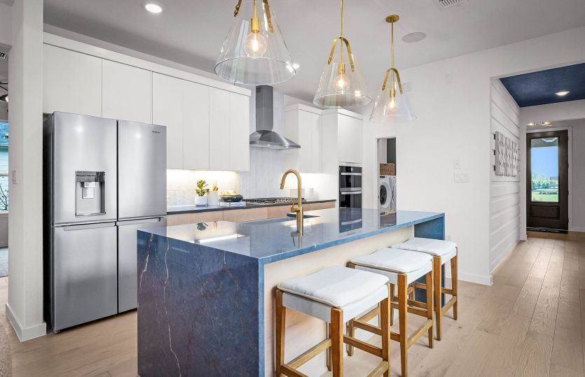 Kitchen with Island Bar Seating