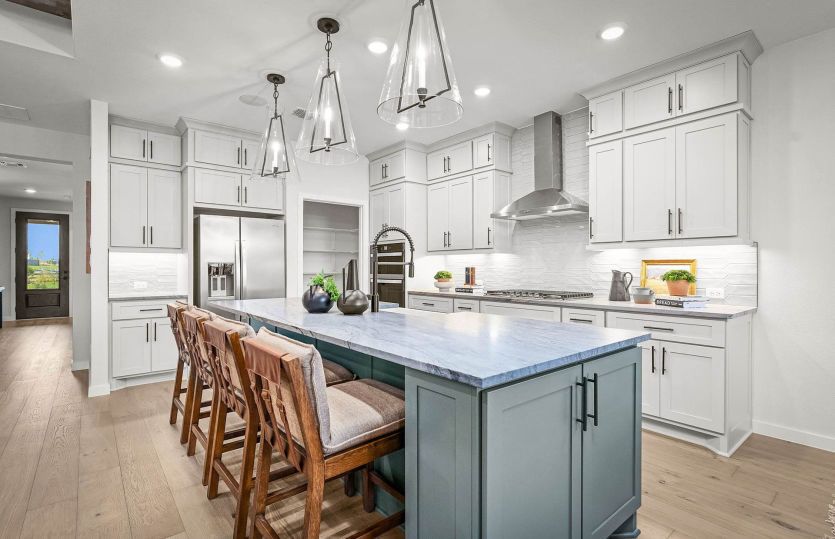 Kitchen with Island Bar Seating