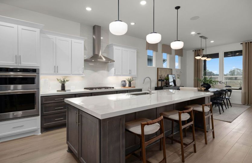 Kitchen with Island Bar Seating