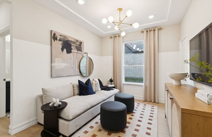 Flex space with recessed lighting