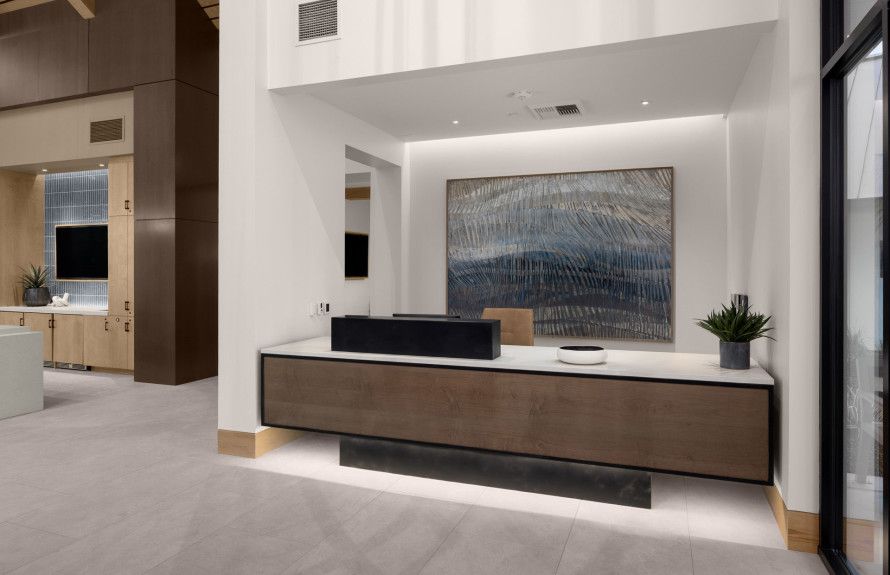 Amenities center welcome desk