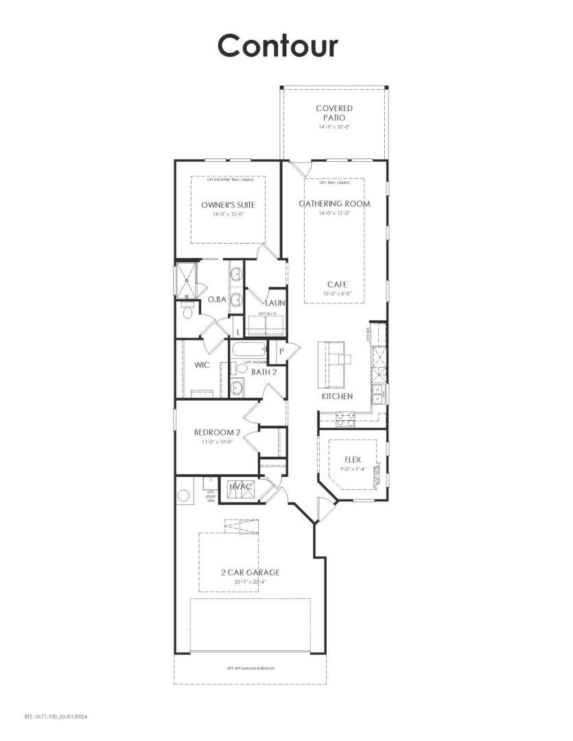 Contour floor plan