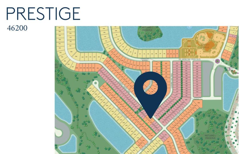 Location of this home within Del Webb Oak Creek