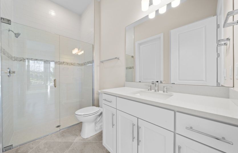 Second bathroom with glass shower