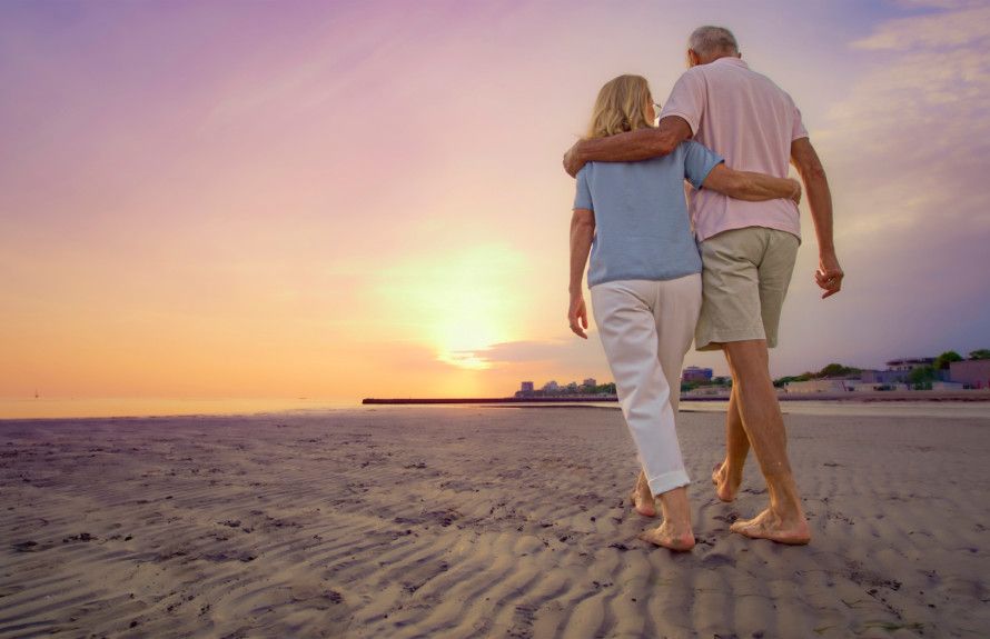 Stroll on the Beach at Sunset