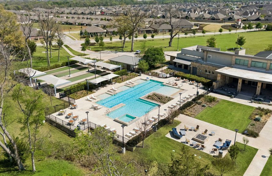 Aerial view of pool