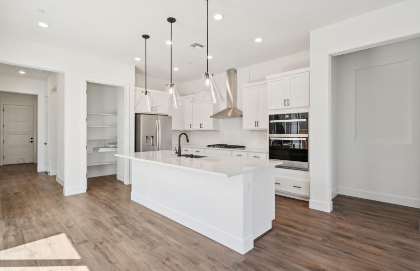 Kitchen with chef's appliance package