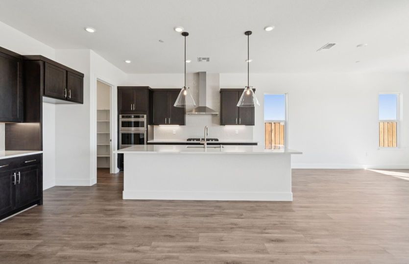 Kitchen with large central island