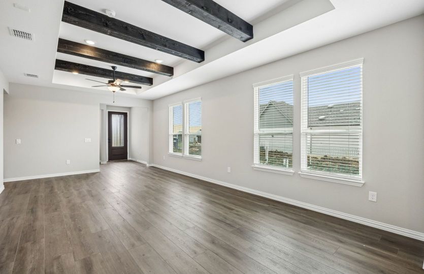 Gathering room with large windows