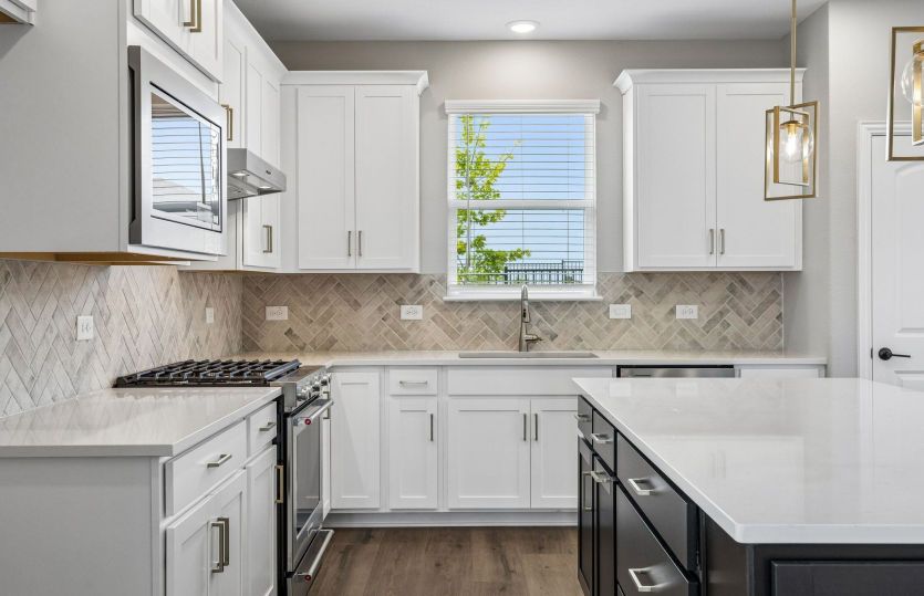 Abundant cabinet space in kitchen