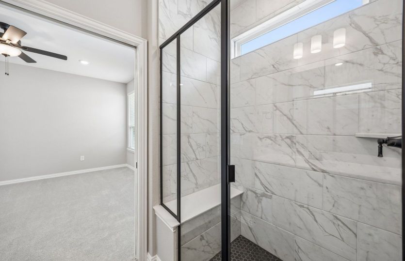 Primary bath with beautiful shower