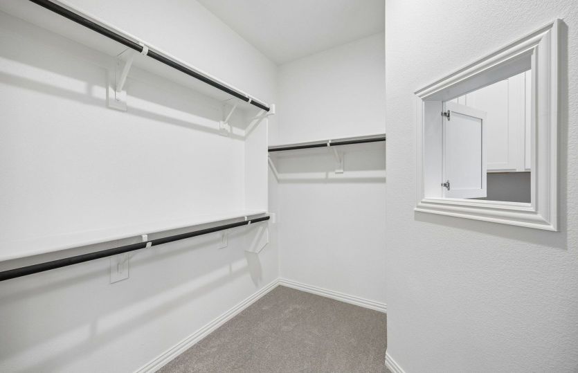 Walk in closet in primary bath