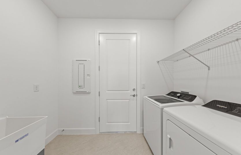 Laundry room with sink