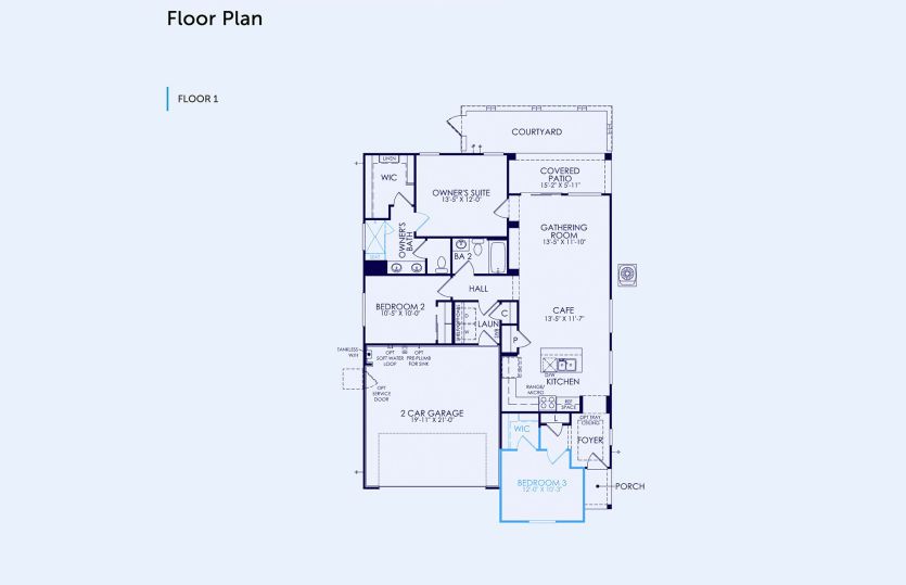 Kinsey Floor Plan, Quick Move-In Home, Floor 1