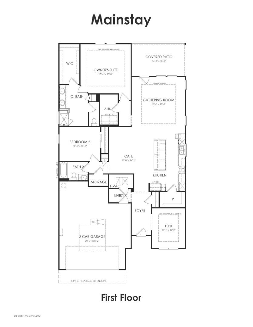 First Floor 2 br / 2 ba