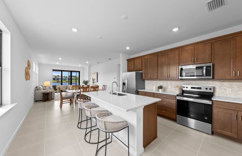 Kitchen with large center island