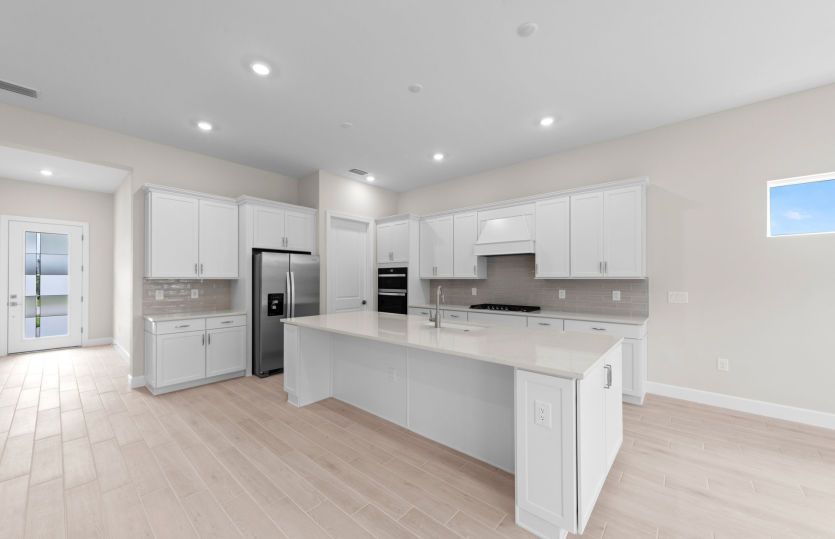 Kitchen with large center island