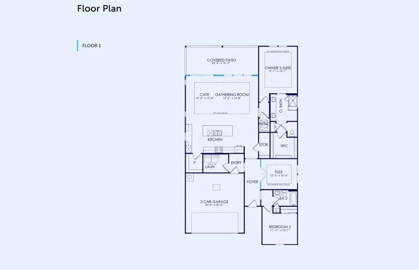 Palmary Floor Plan, Quick Move-In Home, Floor 1