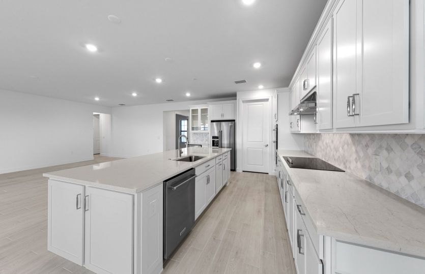 Kitchen with large center island