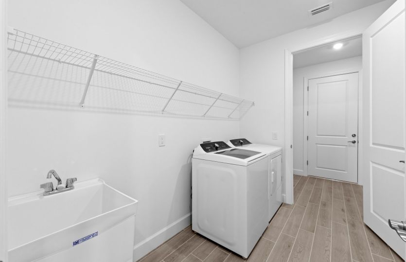 Laundry room with storage