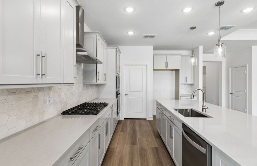 Abundant cabinet space in kitchen