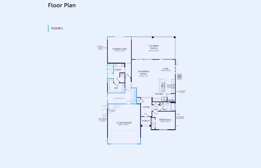 Hideaway Floor Plan, Quick Move-In Home, Floor 1