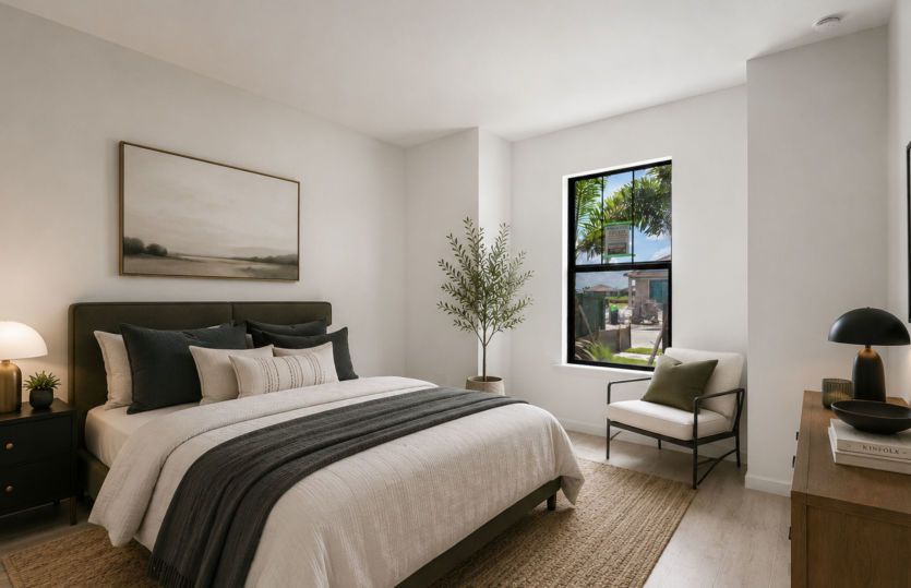 Secondary bedroom | Virtually staged for illustrative purposes