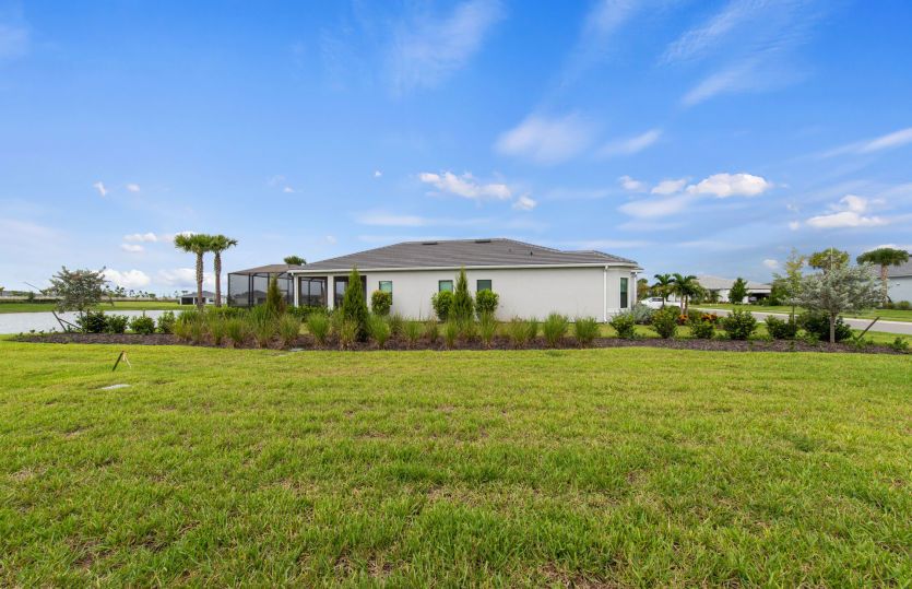Backyard of this home