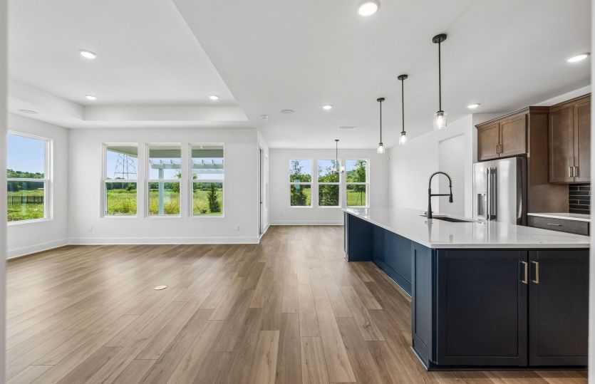 Kitchen Overlooking Cafe and Gathering Room