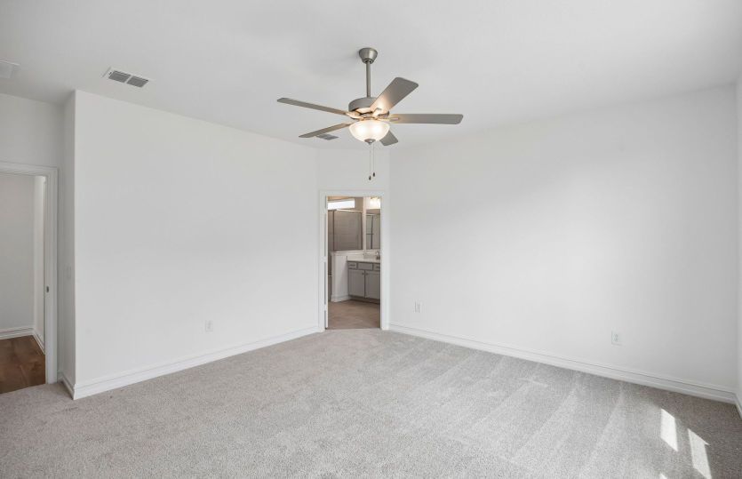 Spacious primary bedroom