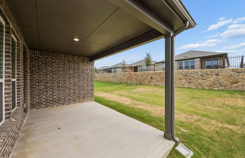 Built-in covered back patio