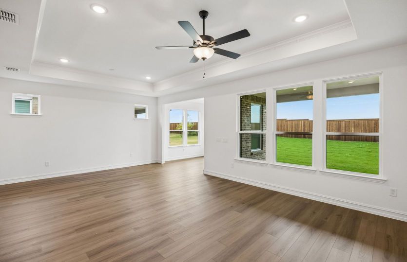 Tray ceilings in living room