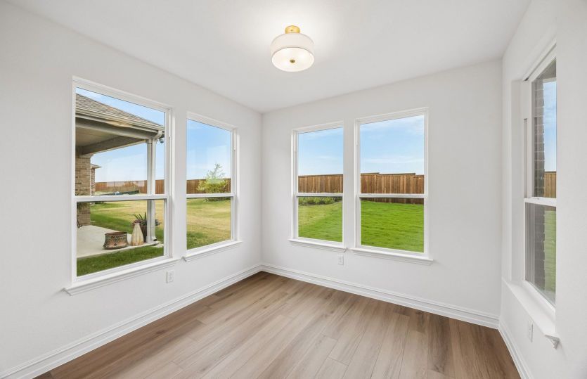 Sunroom with large windows