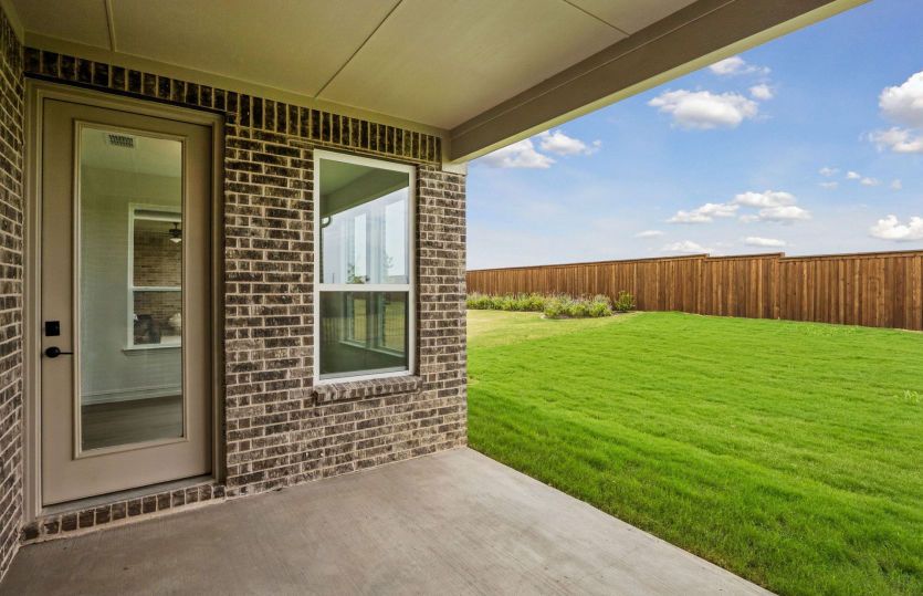 Built-in covered back patio