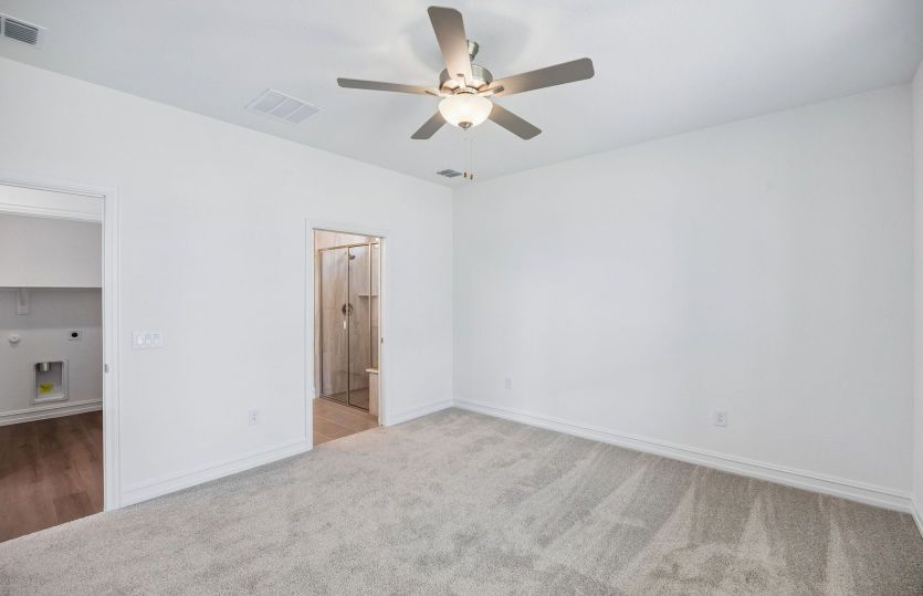 Spacious primary bedroom
